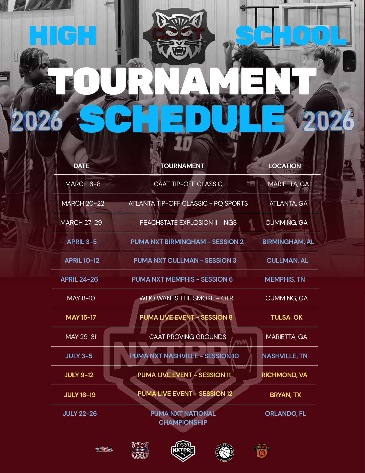 2027 National Puma Nxt Pro Travel Team Registration - High School